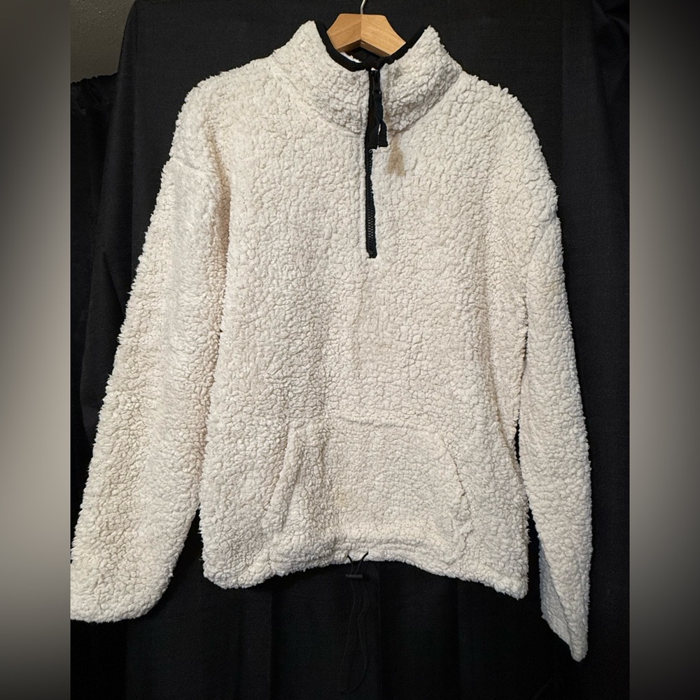 No Boundaries Cream Sherpa Pullover